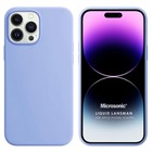 Microsonic Apple iPhone 15 Pro Max Kılıf Liquid Lansman Silikon Mavi