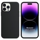 Microsonic Apple iPhone 15 Pro Max Kılıf Liquid Lansman Silikon Siyah
