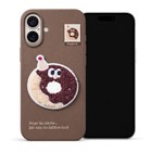 Microsonic Apple iPhone 16 Kılıf Stitched Puppy Plush Doughnut