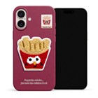 Microsonic Apple iPhone 16 Kılıf Stitched Puppy Plush French Fries