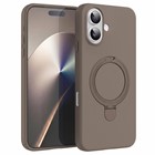 Microsonic Apple iPhone 16 Plus Kılıf Aura Stant MagSafe Kahverengi