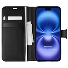 Microsonic Apple iPhone 16 Plus Kılıf Delux Leather Wallet Siyah