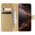 Microsonic Apple iPhone 16 Pro Kılıf Delux Leather Wallet Gold