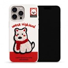 Microsonic Apple iPhone 16 Pro Kılıf Stitched Puppy Plush West Highland Puppy