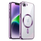 Microsonic Apple iPhone 16e Kılıf MagSafe Luxury Electroplate Lila
