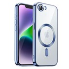 Microsonic Apple iPhone 16e Kılıf MagSafe Luxury Electroplate Mavi