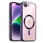 Microsonic Apple iPhone 16e Kılıf MagSafe Luxury Electroplate Mor