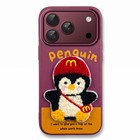 Microsonic Apple iPhone 17 Pro Kılıf Stitched Puppy Plush Cute Penguin