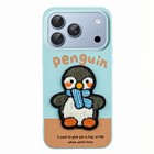 Microsonic Apple iPhone 18 Pro Kılıf Stitched Puppy Plush Lucky Penguin