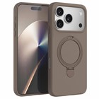 Microsonic Apple iPhone 17 Pro Kılıf Aura Stant MagSafe Kahverengi