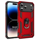 Microsonic Apple iPhone 17 Pro Max Kılıf Military Ring Holder Kırmızı
