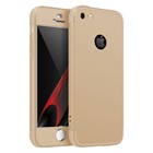 Microsonic Apple iPhone 5 5S Kılıf Double Dip 360 Protective Gold