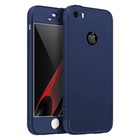 Microsonic Apple iPhone 5 5S Kılıf Double Dip 360 Protective Lacivert