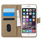 Microsonic Apple iPhone 6 Kılıf Fabric Book Wallet Gold