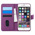 Microsonic Apple iPhone 6 Plus Kılıf Fabric Book Wallet Mor