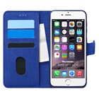 Microsonic Apple iPhone 6S Kılıf Fabric Book Wallet Lacivert