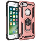 Microsonic Apple iPhone 7 Kılıf Military Ring Holder Rose Gold