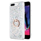 Microsonic Apple iPhone 8 Plus Kılıf Glitter Liquid Holder Gümüş