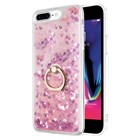 Microsonic Apple iPhone 7 Plus Kılıf Glitter Liquid Holder Pembe