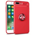 Microsonic Apple iPhone 8 Plus Kılıf Kickstand Ring Holder Kırmızı