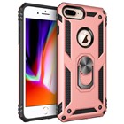 Microsonic Apple iPhone 7 Plus Kılıf Military Ring Holder Rose Gold