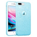 Microsonic Apple iPhone 8 Plus Kılıf Sparkle Shiny Mavi