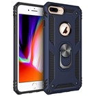 Microsonic Apple iPhone 8 Plus Kılıf Military Ring Holder Lacivert