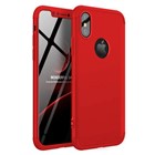 Microsonic Apple iPhone X Kılıf Double Dip 360 Protective Kırmızı