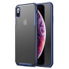 Microsonic Apple iPhone X Kılıf Frosted Frame Lacivert