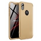 Microsonic Apple iPhone XS Kılıf Double Dip 360 Protective Gold