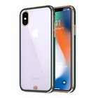 Microsonic Apple iPhone X Kılıf Laser Plated Soft Koyu Yeşil