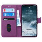 Microsonic Apple iPhone XS Max Kılıf Fabric Book Wallet Mor