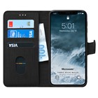 Microsonic Apple iPhone XS Max Kılıf Fabric Book Wallet Siyah