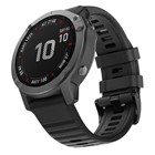 Microsonic Garmin Fenix 6 Pro Solar Titanium Kordon Quick Fit Strap Band Siyah