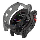 Microsonic Garmin Fenix 7 Sapphire Solar Kılıf 360 Full Round Soft Silicone Füme