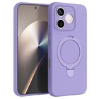 Microsonic Honor 600 Lite 5G Kılıf Aura Stant MagSafe Lila
