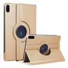 Microsonic Honor Pad X8 Pro Kılıf 360 Rotating Stand Deri Gold