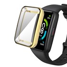 Microsonic Huawei Band 7 Kılıf 360 Full Round Soft Silicone Gold