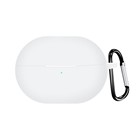 Microsonic Huawei FreeBuds Pro 4 Kılıf Askılı Mat Silikon Beyaz