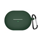 Microsonic Huawei FreeBuds Pro 4 Kılıf Askılı Mat Silikon Koyu Yeşil