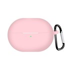 Microsonic Huawei FreeBuds Pro 4 Kılıf Askılı Mat Silikon Pembe