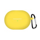 Microsonic Huawei FreeBuds Pro 4 Kılıf Askılı Mat Silikon Sarı