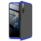 Microsonic Huawei Honor 20 Kılıf Double Dip 360 Protective Siyah Mavi