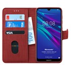 Microsonic Huawei Honor 8A Kılıf Fabric Book Wallet Kırmızı