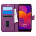 Microsonic Huawei Honor 9S Kılıf Fabric Book Wallet Mor