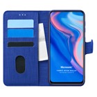 Microsonic Huawei P Smart Z Kılıf Fabric Book Wallet Lacivert