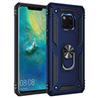 Microsonic Huawei Mate 20 Pro Kılıf Military Ring Holder Lacivert