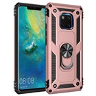 Microsonic Huawei Mate 20 Pro Kılıf Military Ring Holder Rose Gold