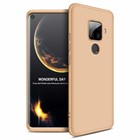 Microsonic Huawei Mate 30 Lite Kılıf Double Dip 360 Protective Gold