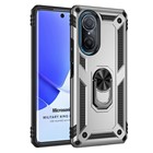 Microsonic Huawei Nova 9 SE Kılıf Military Ring Holder Gümüş